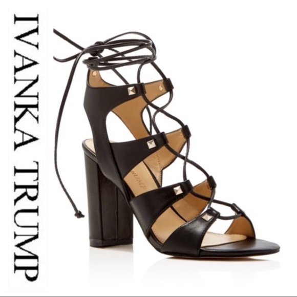 Ivanka Trump Shoes - 💕SALE💕 Ivanka Trump Black Kavita Lace Up Heels